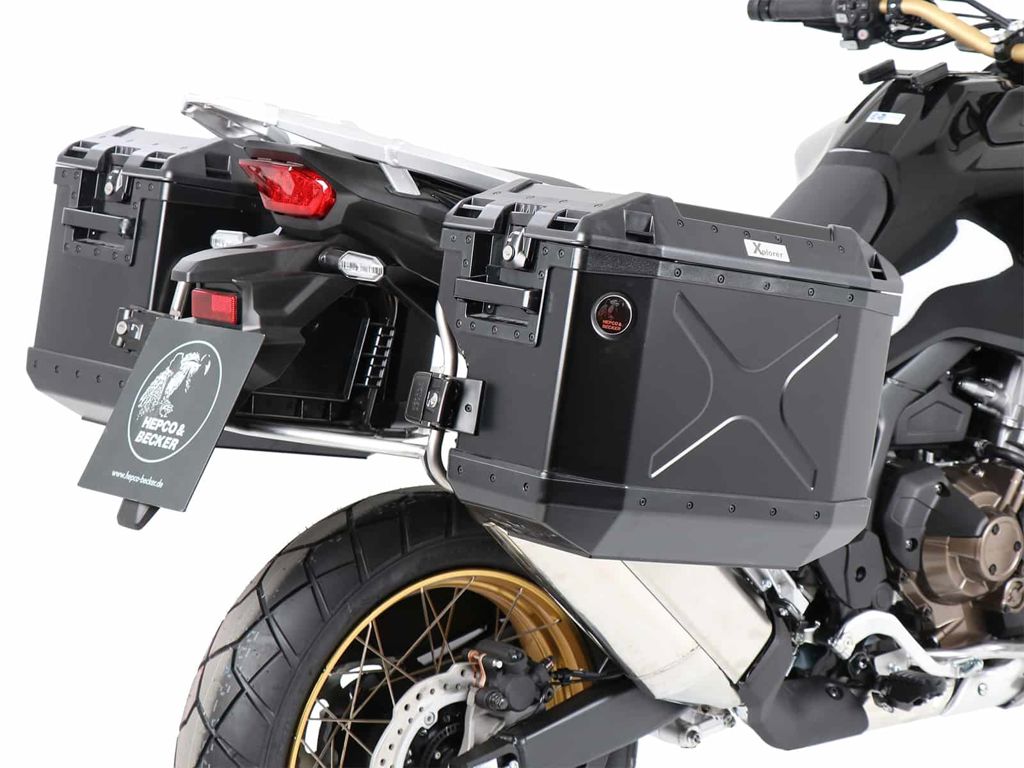HERO C&N Kofferset Hepco&Becker 'Cutout' met RVS rek en Xplorer koffers